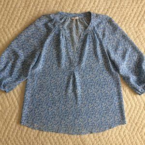 Joie Printed Silk Pullover Blouse Top